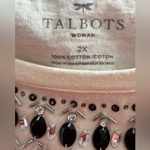 Talbots embellished Christmas top size 2X - Picture 3 of 6